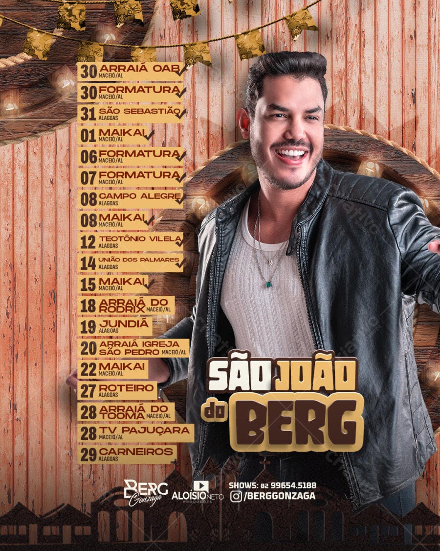 Flyer São João do Berg PSD Editável