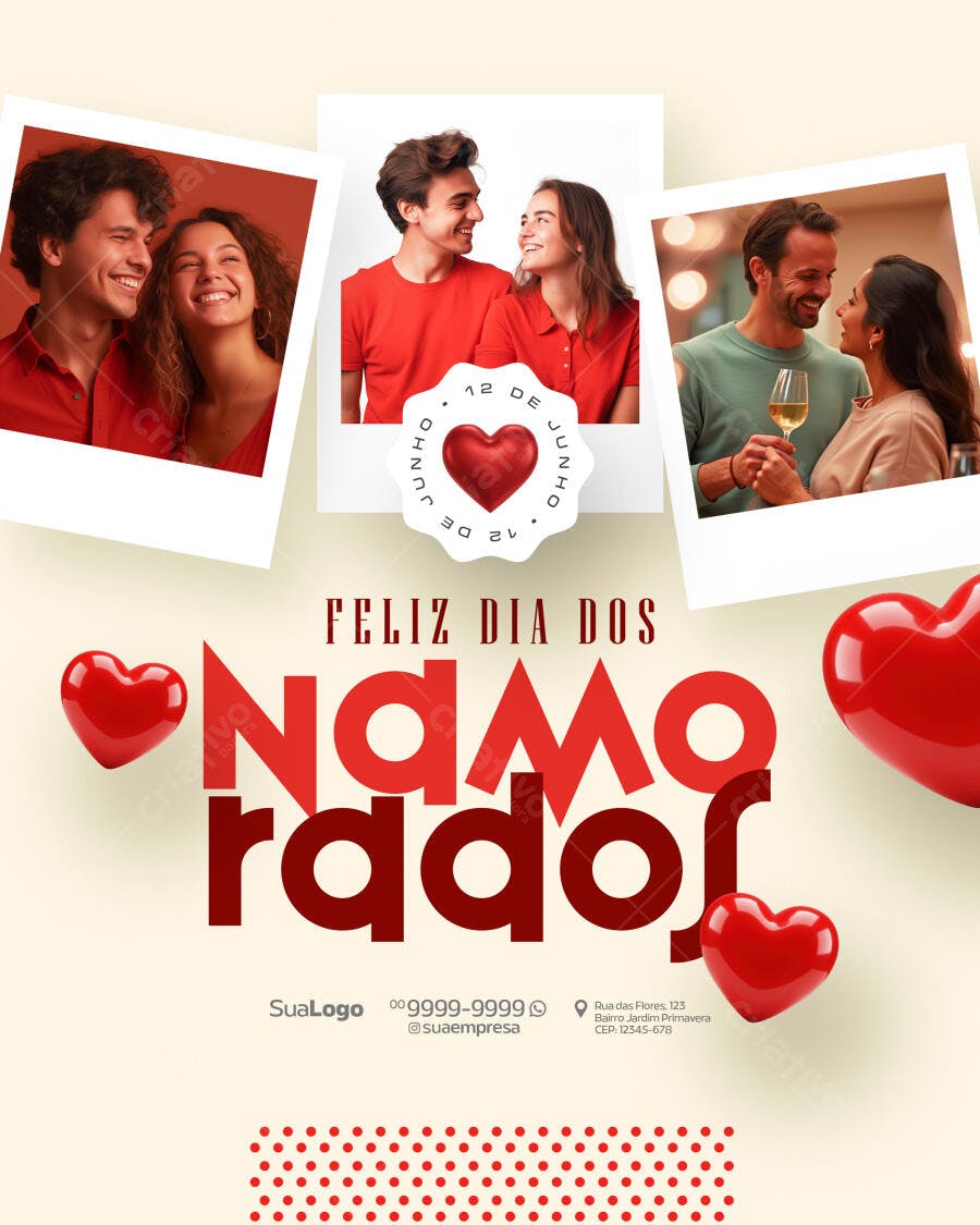 Flyer para o Dia dos Namorados PSD Editável