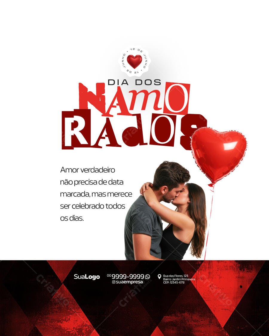 Postagem Dia dos Namorados PSD Editável