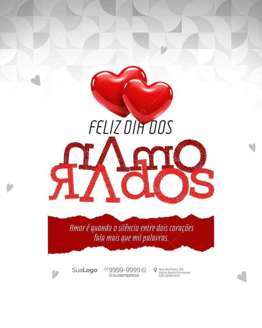 Flyer Dia dos Namorados PSD Editável