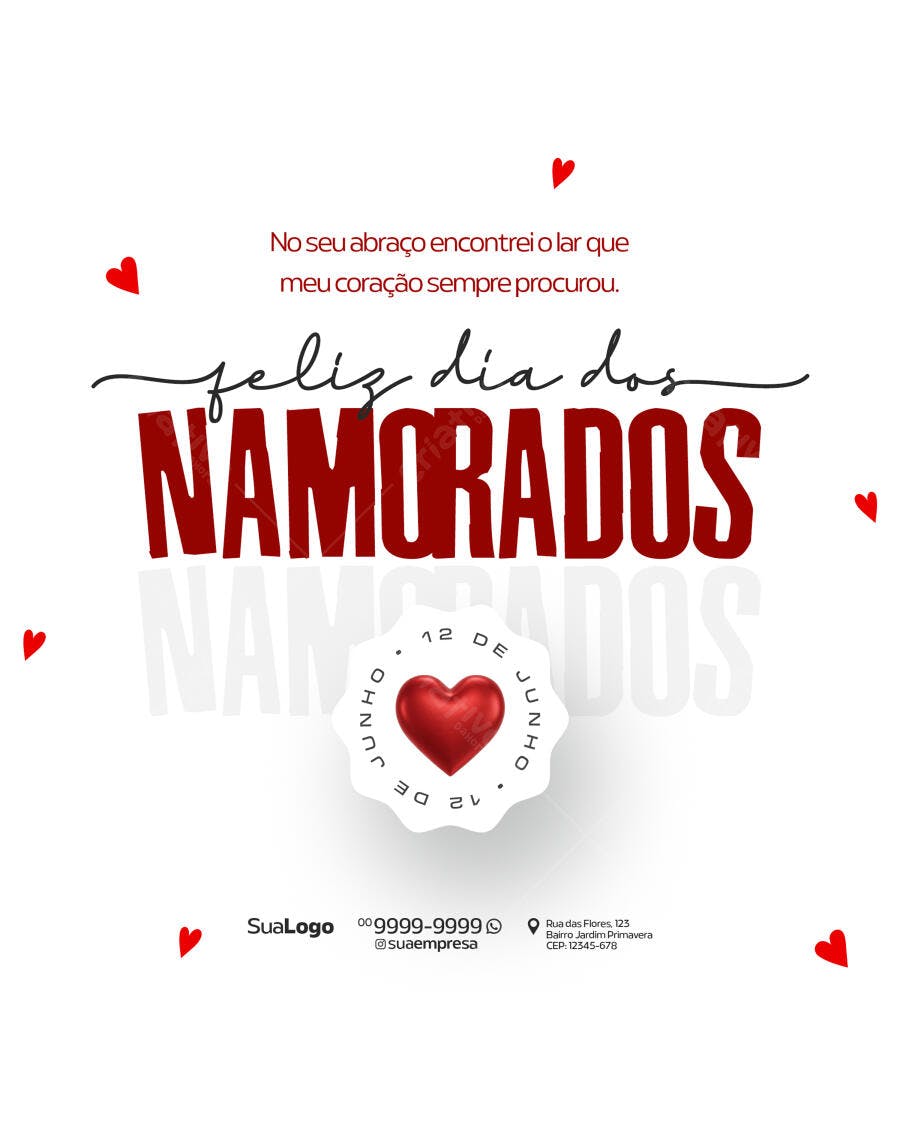 Postagem Dia dos Namorados PSD Editável