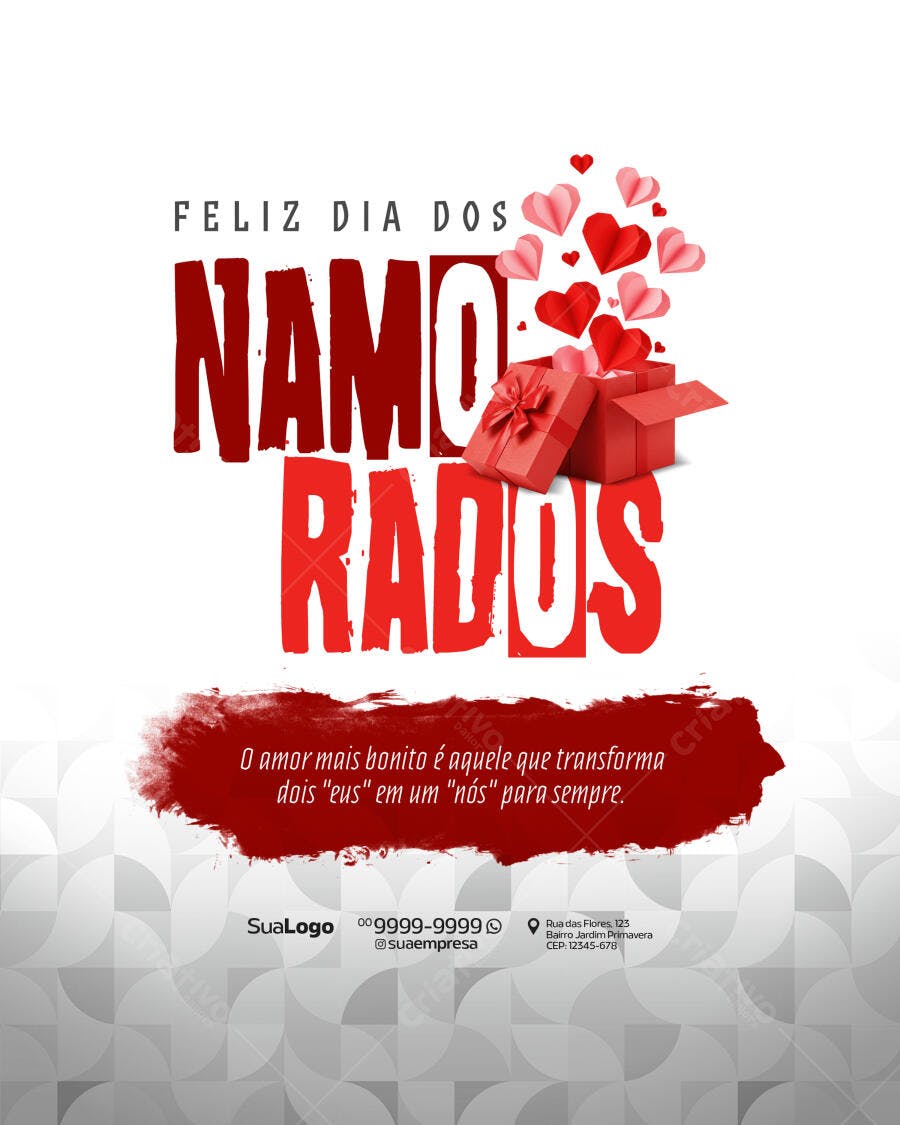 Flyer Dia dos Namorados PSD Editável