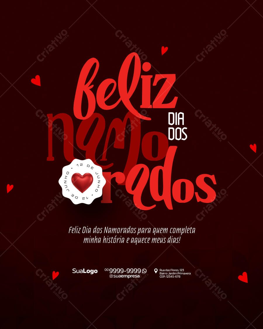 Flyer Dia dos Namorados PSD Editável