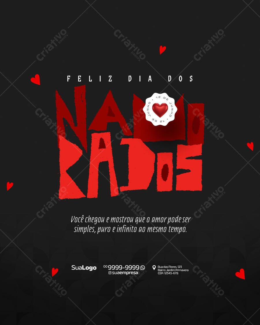 Post para o Dia dos Namorados PSD Editável