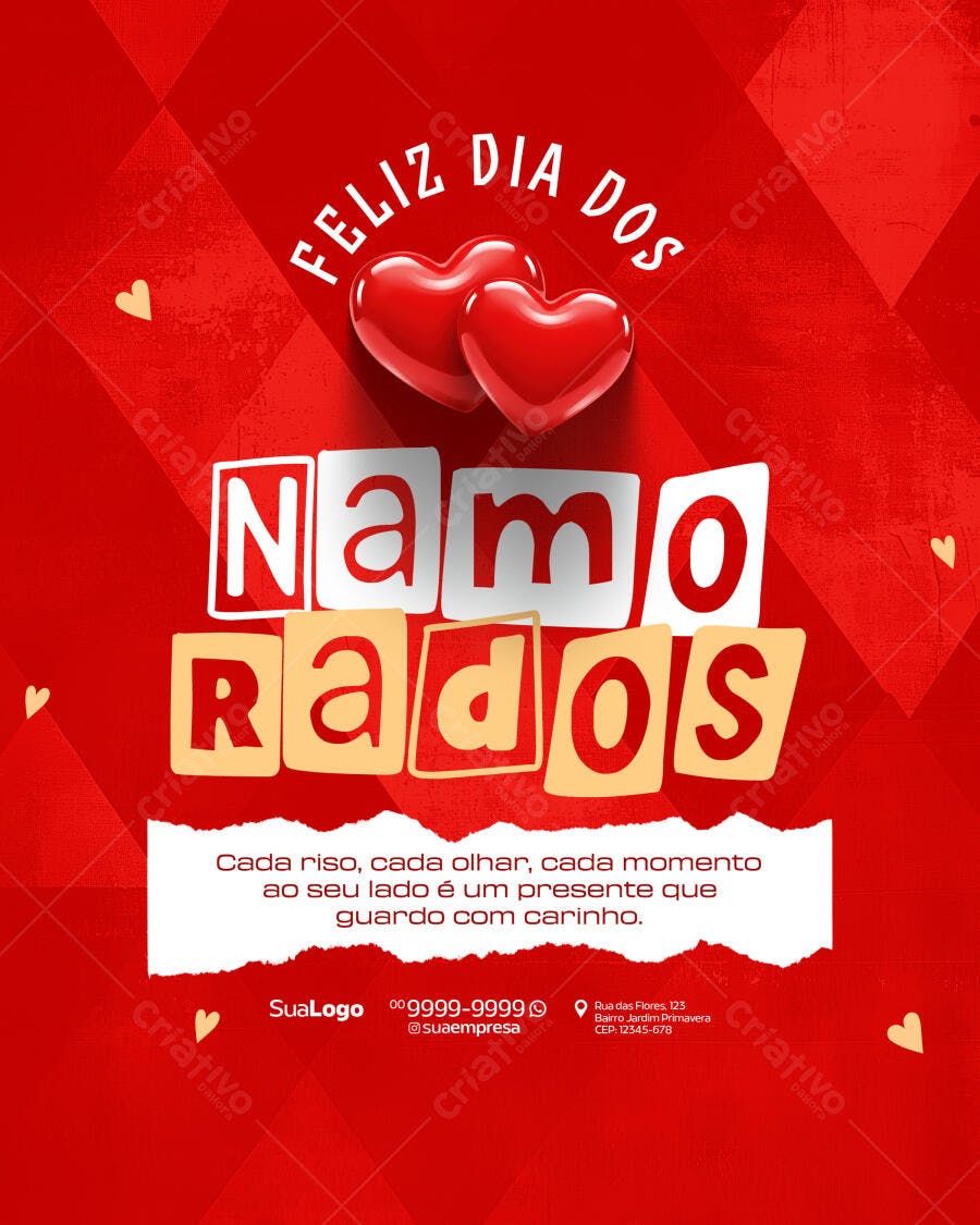 Postagem Dia dos Namorados PSD Editável