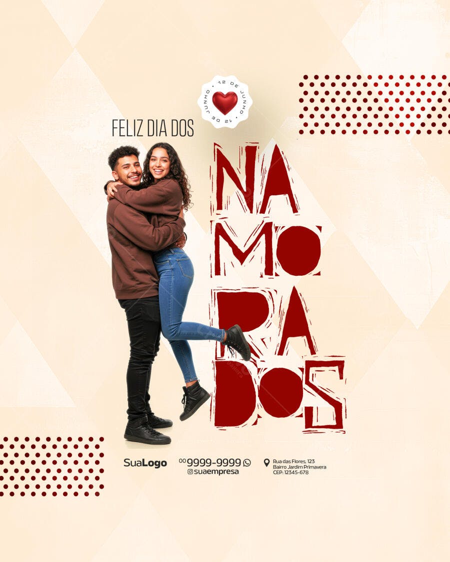 Flyer Dia dos Namorados PSD Editável