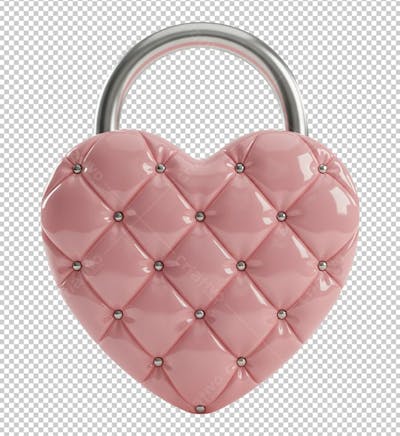 Cadeado Coração Rosa Fofo