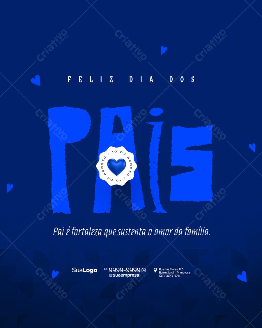 Postagem Dia dos Pais PSD Editável