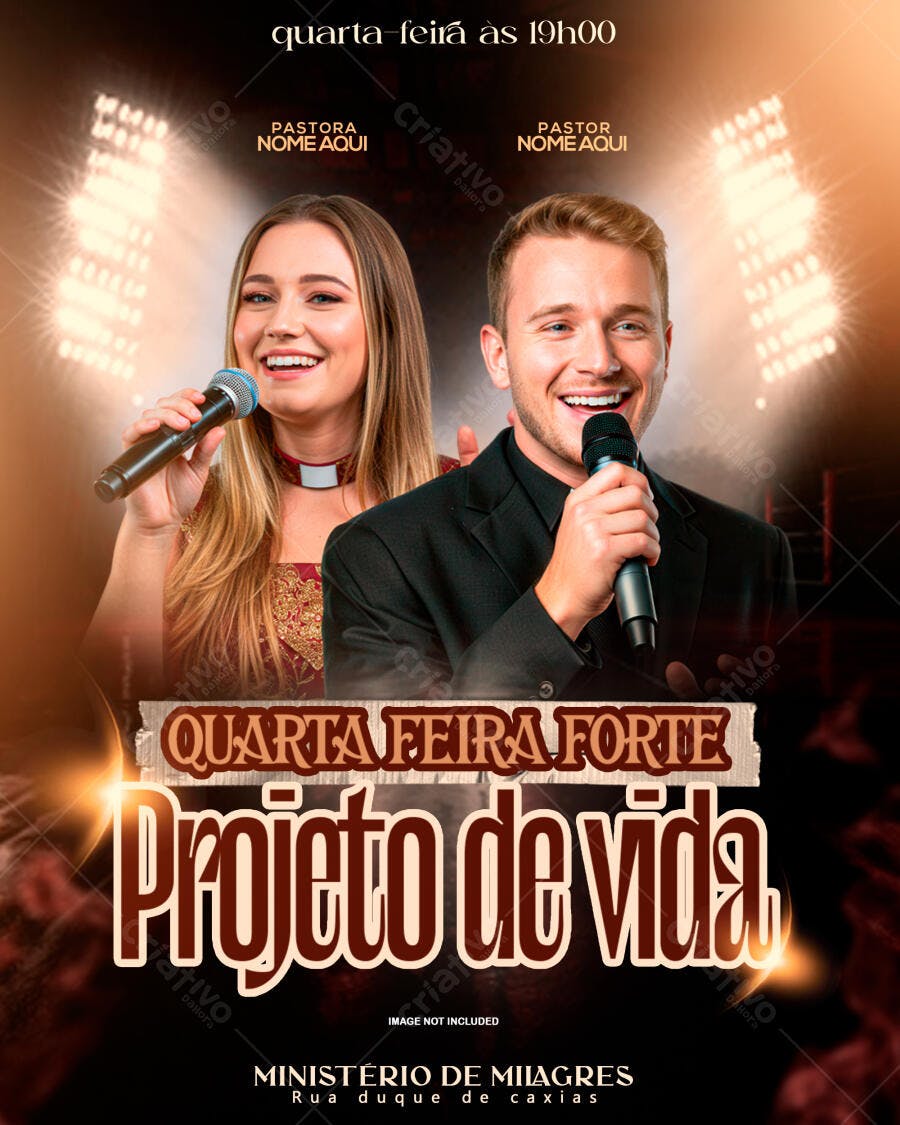 Flyer para Evento Gospel PSD Editável
