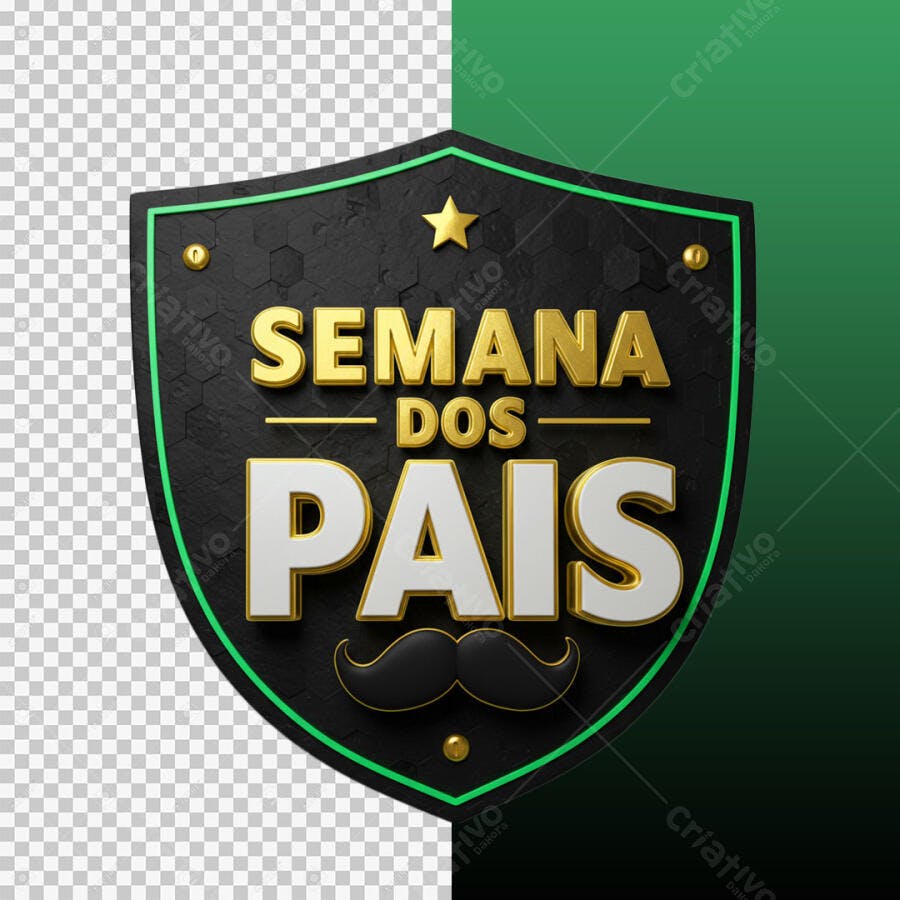 Banner Semana dos Pais PNG com fundo transparente