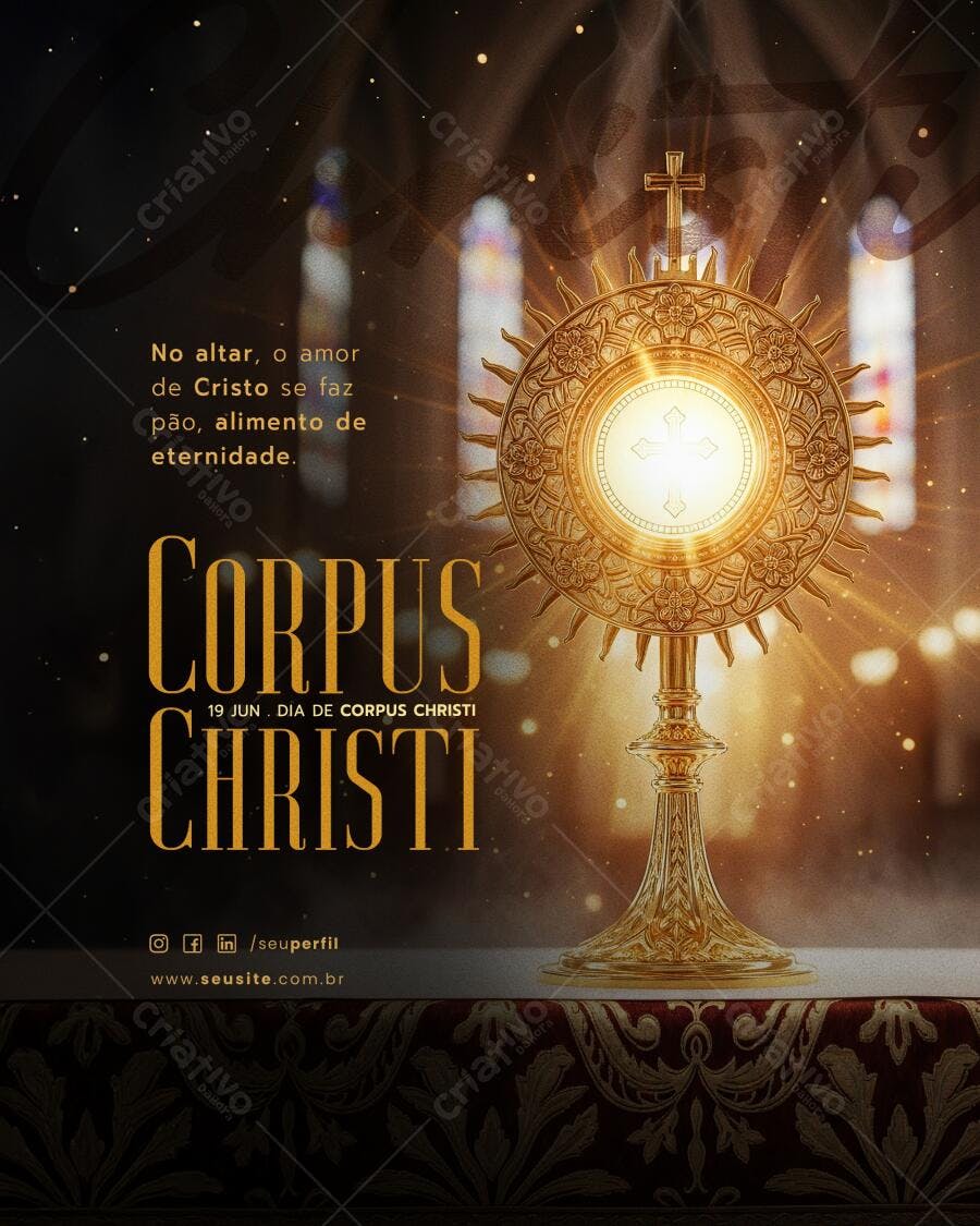Flyer Dia de Corpus Christi PSD Editável