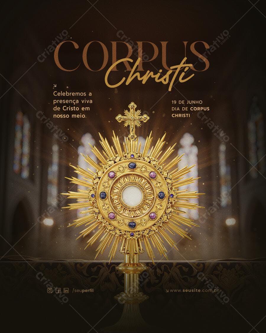Flyer para Corpus Christi PSD Editável