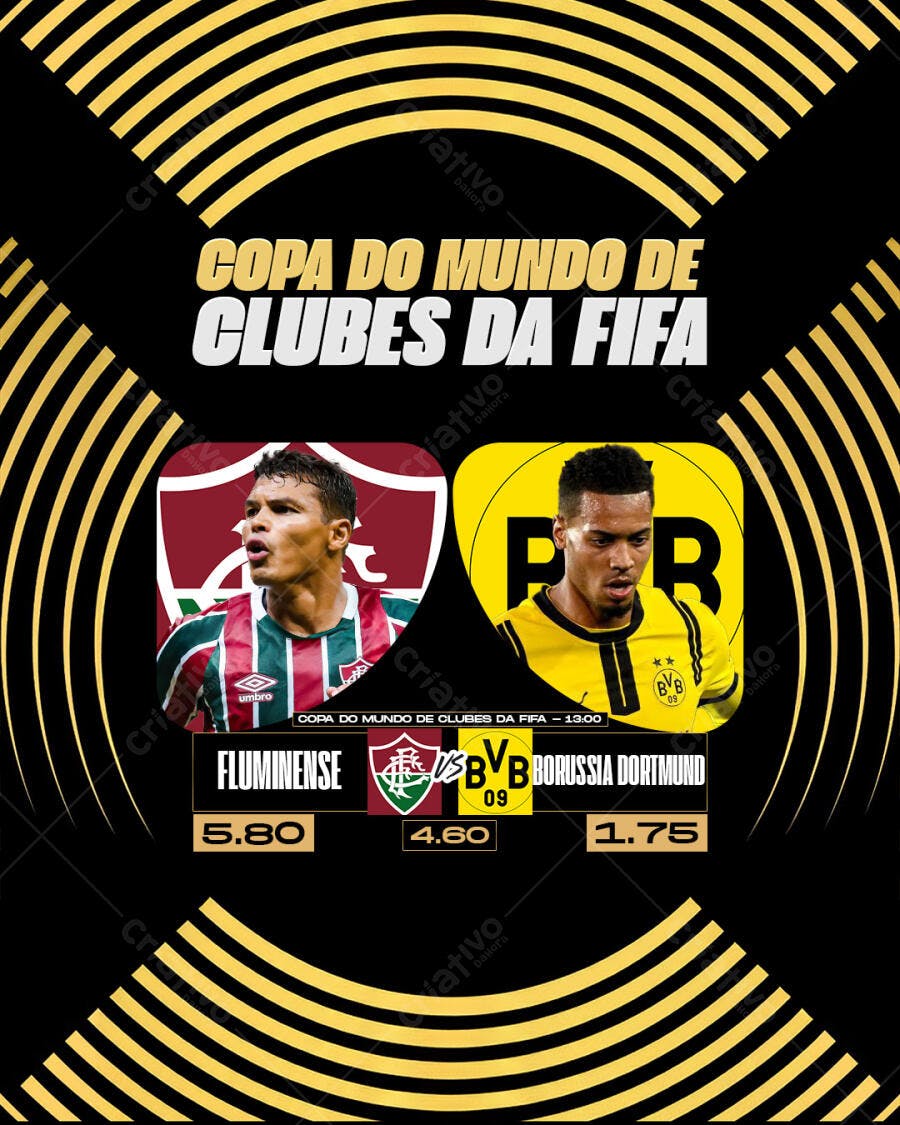 Flyer Copa do Mundo de Clubes da FIFA PSD Editável