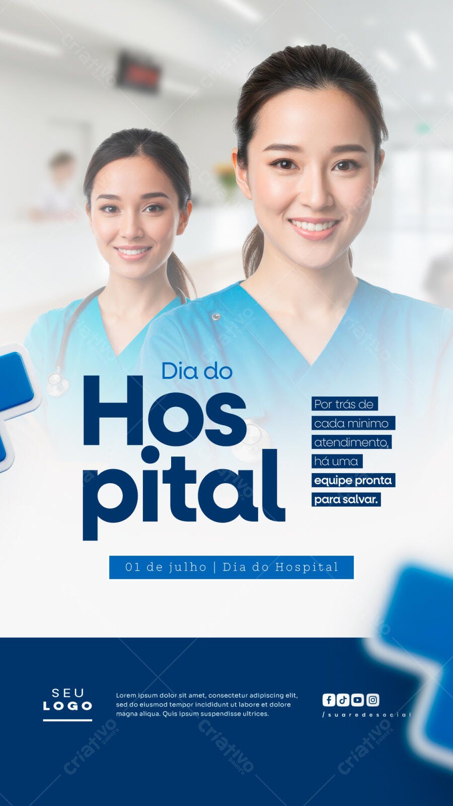 Flyer Dia do Hospital PSD Editável