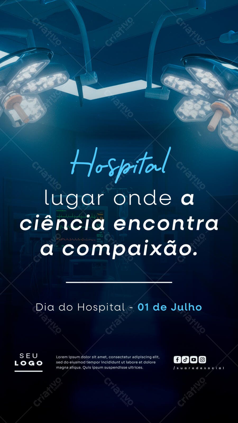 Flyer Dia do Hospital PSD Editável