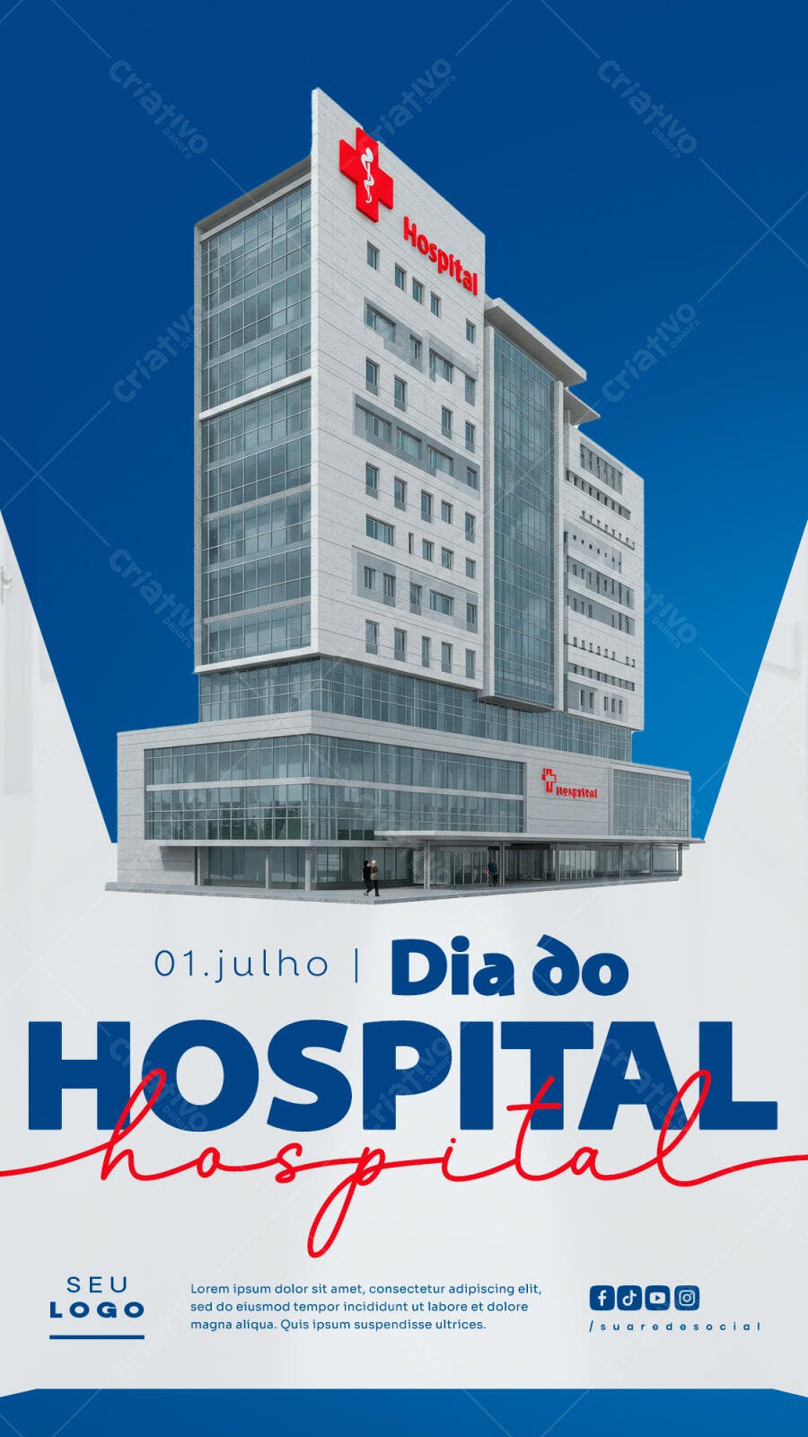 Flyer Dia do Hospital PSD Editável