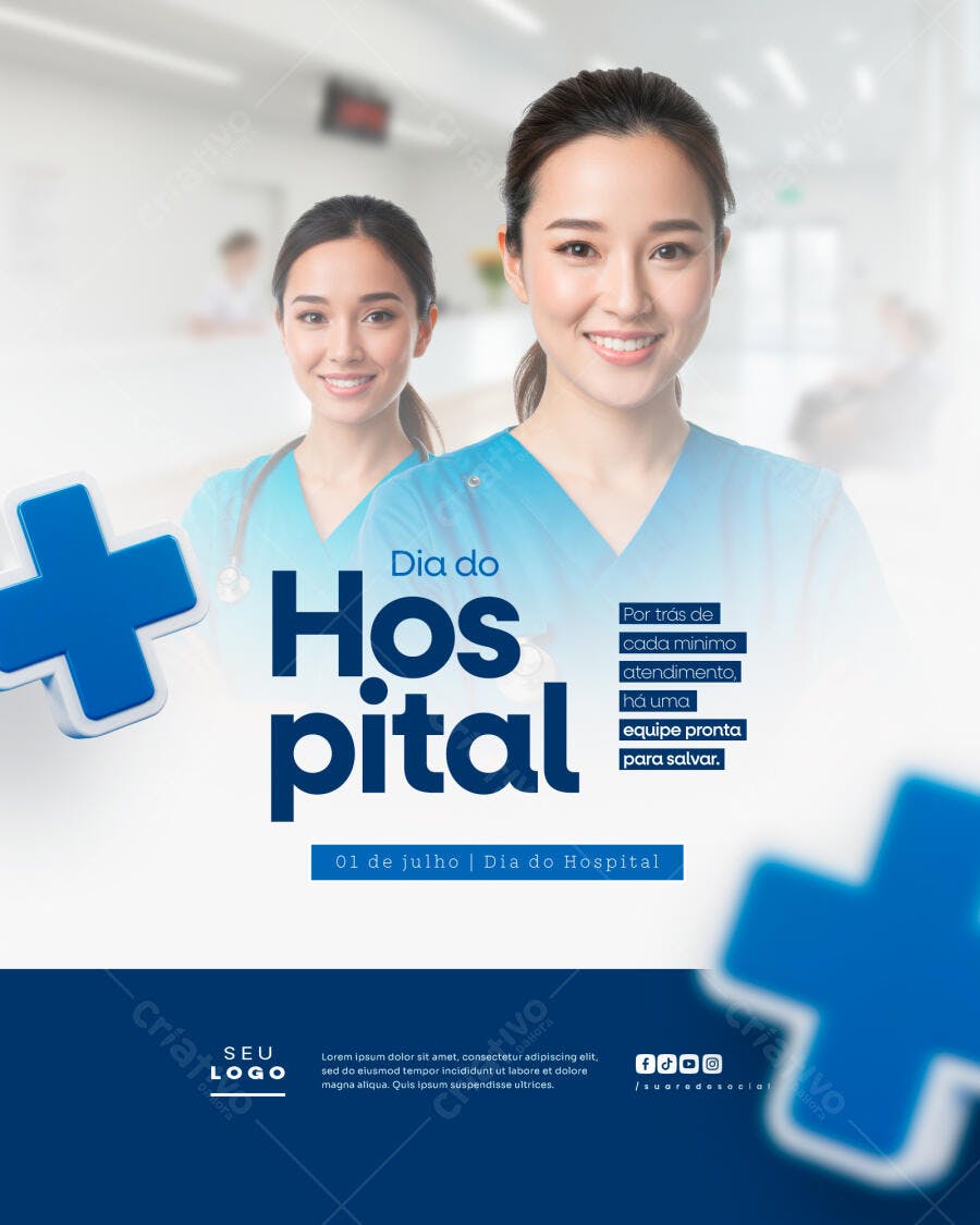 Flyer Dia do Hospital PSD Editável