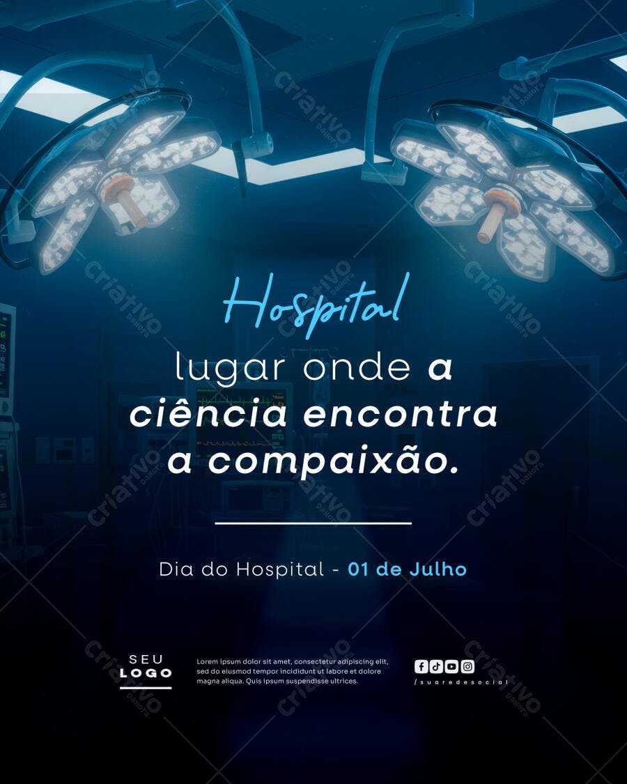 Flyer Dia do Hospital PSD Editável