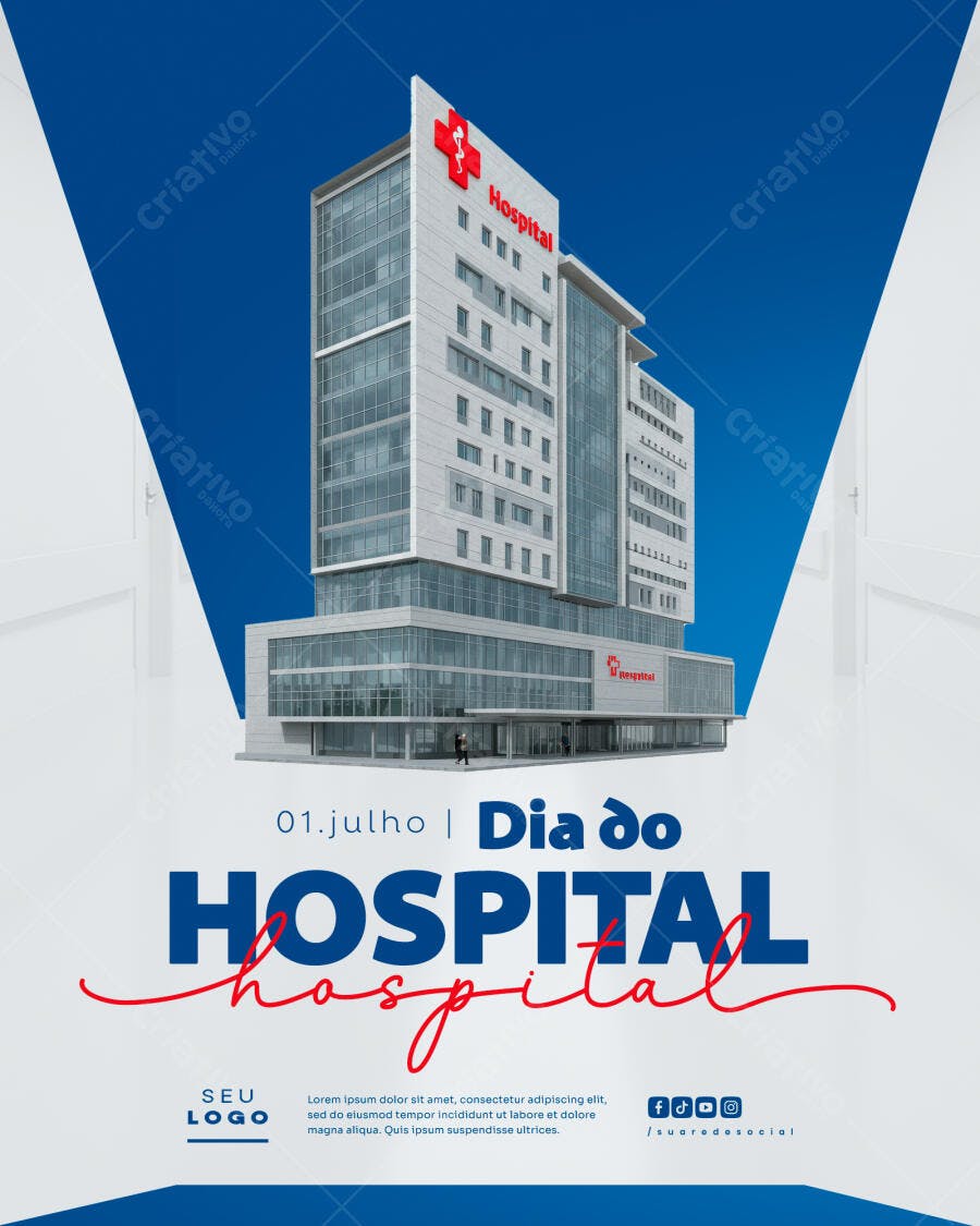Flyer Dia do Hospital PSD Editável