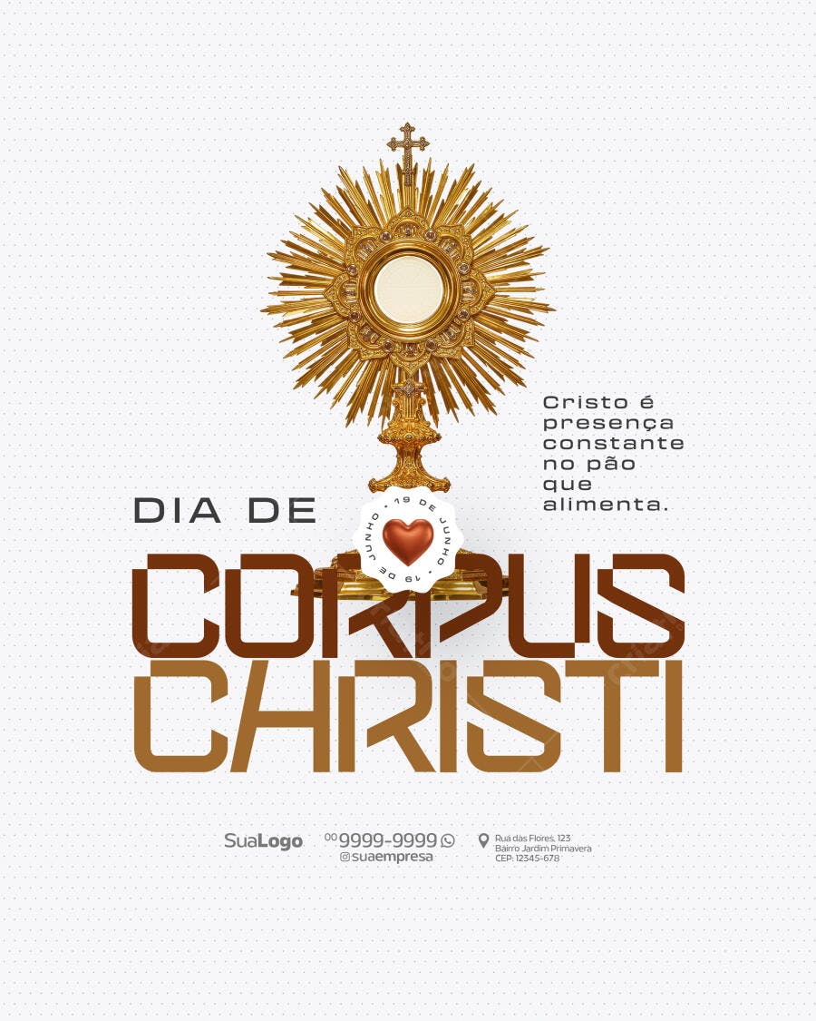 Flyer Dia de Corpus Christi PSD Editável
