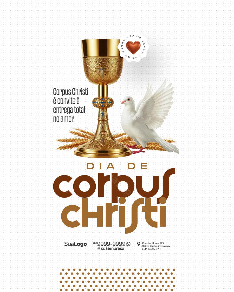 Flyer para Corpus Christi PSD Editável