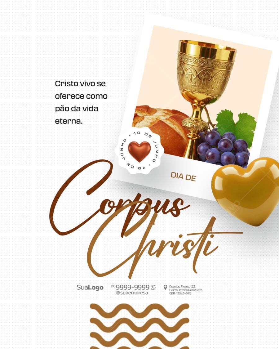 Flyer para Corpus Christi PSD Editável