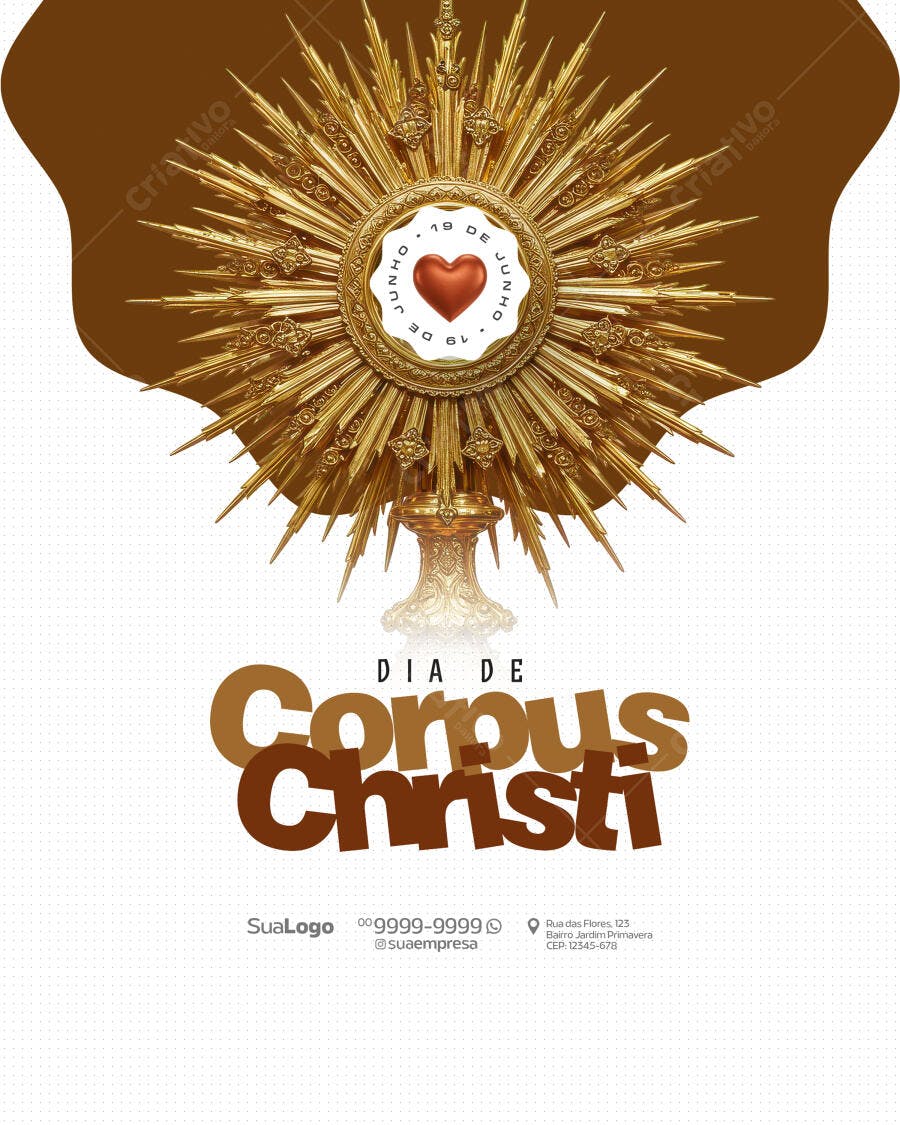 Flyer Dia de Corpus Christi PSD Editável