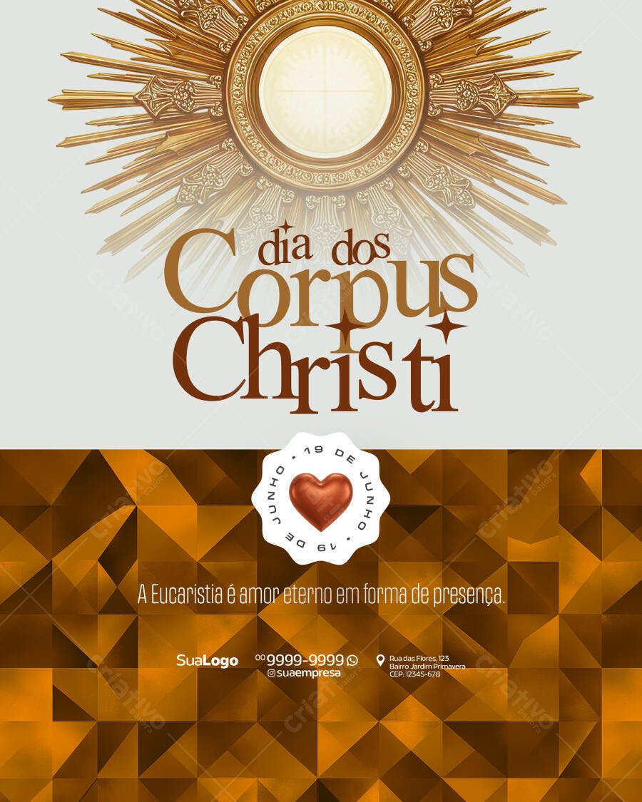 Flyer Dia de Corpus Christi PSD Editável
