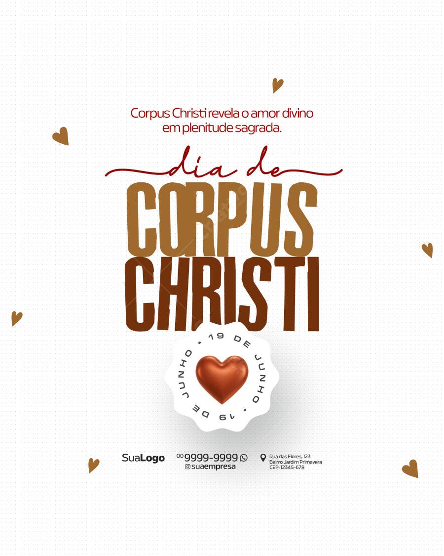 Flyer Dia de Corpus Christi PSD Editável