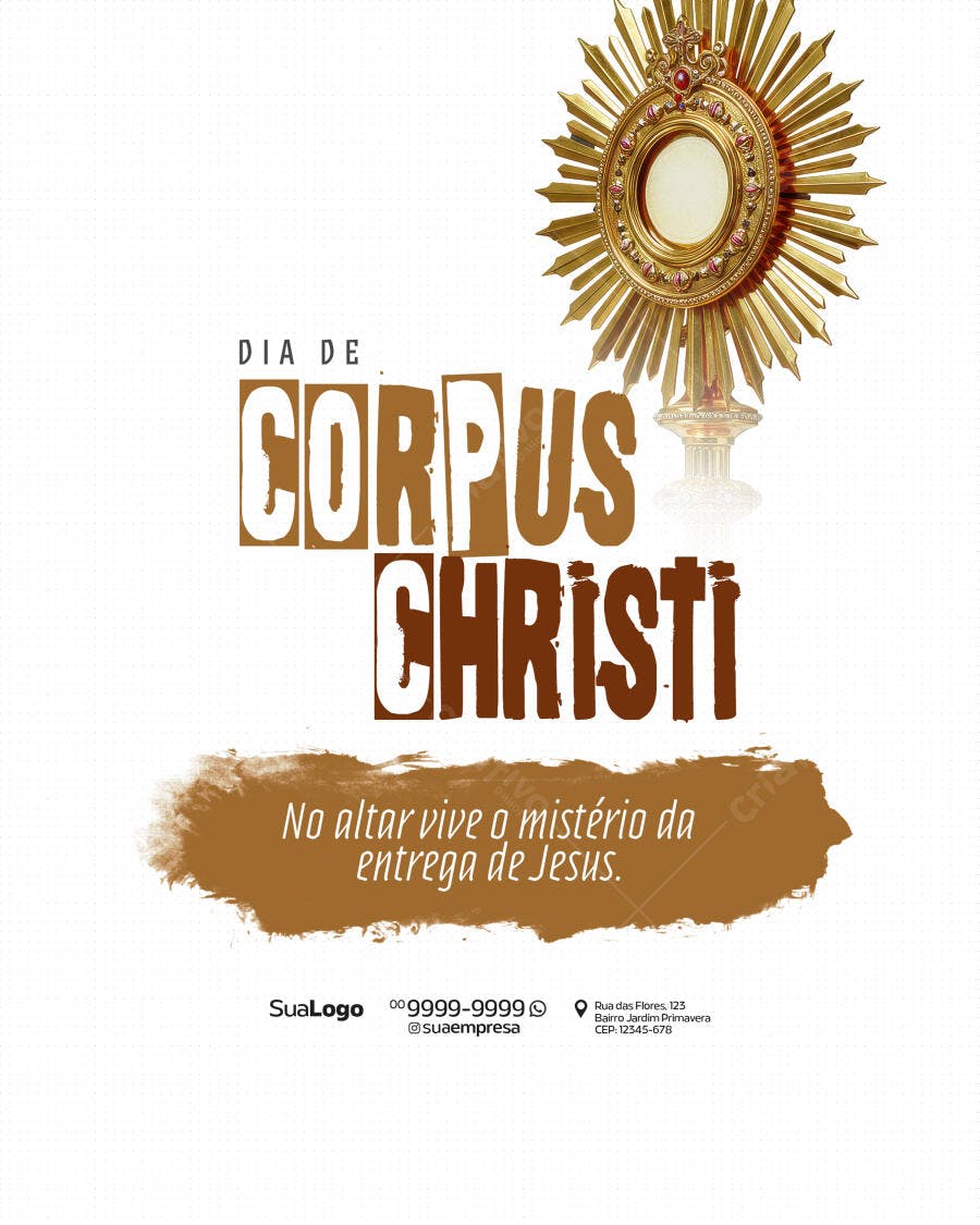 Flyer para Corpus Christi PSD Editável