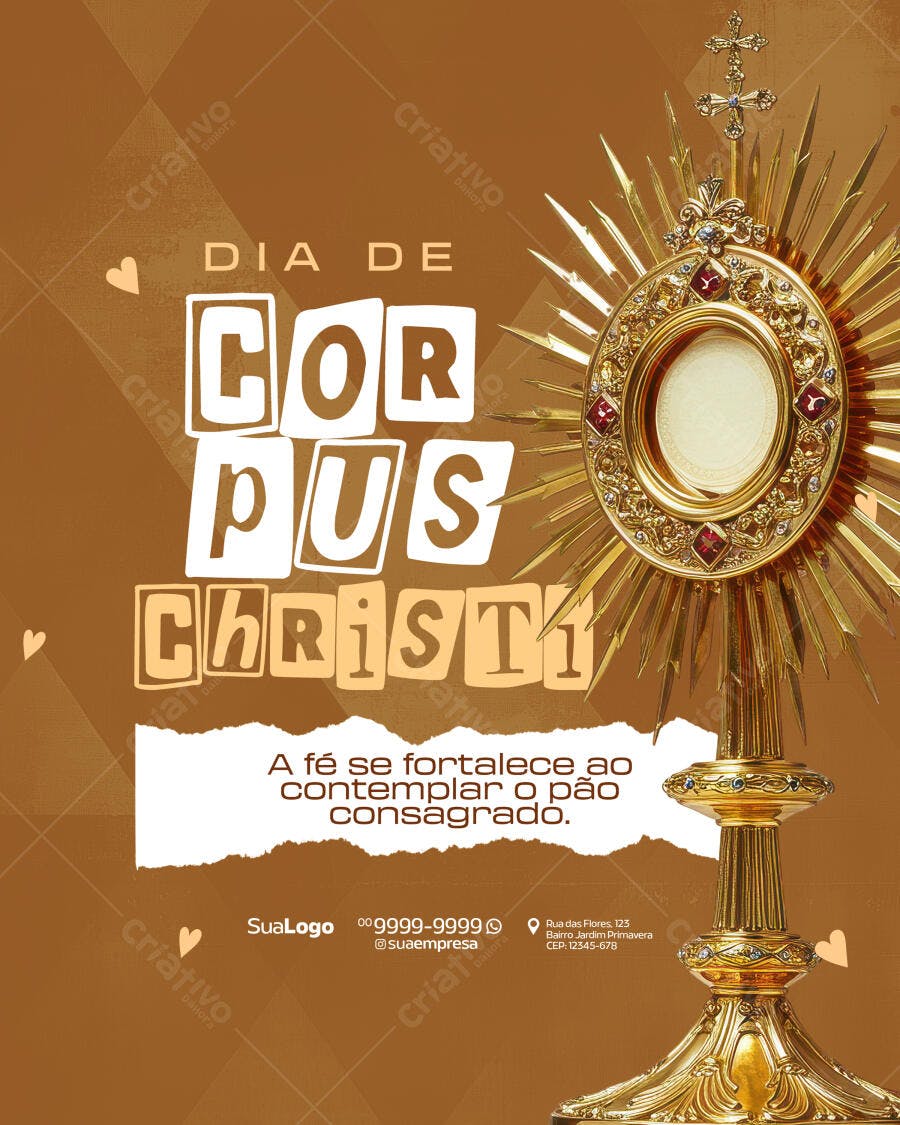 Flyer Dia de Corpus Christi PSD Editável