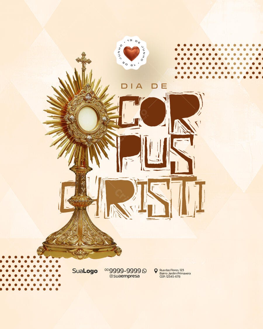 Flyer Dia de Corpus Christi PSD Editável