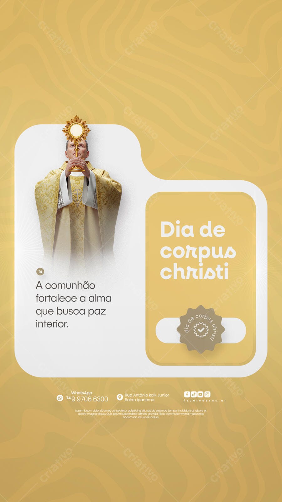 Flyer Dia de Corpus Christi PSD Editável