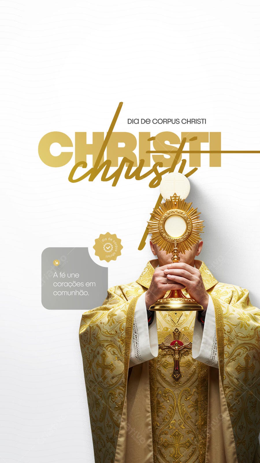 Flyer para Dia de Corpus Christi PSD Editável