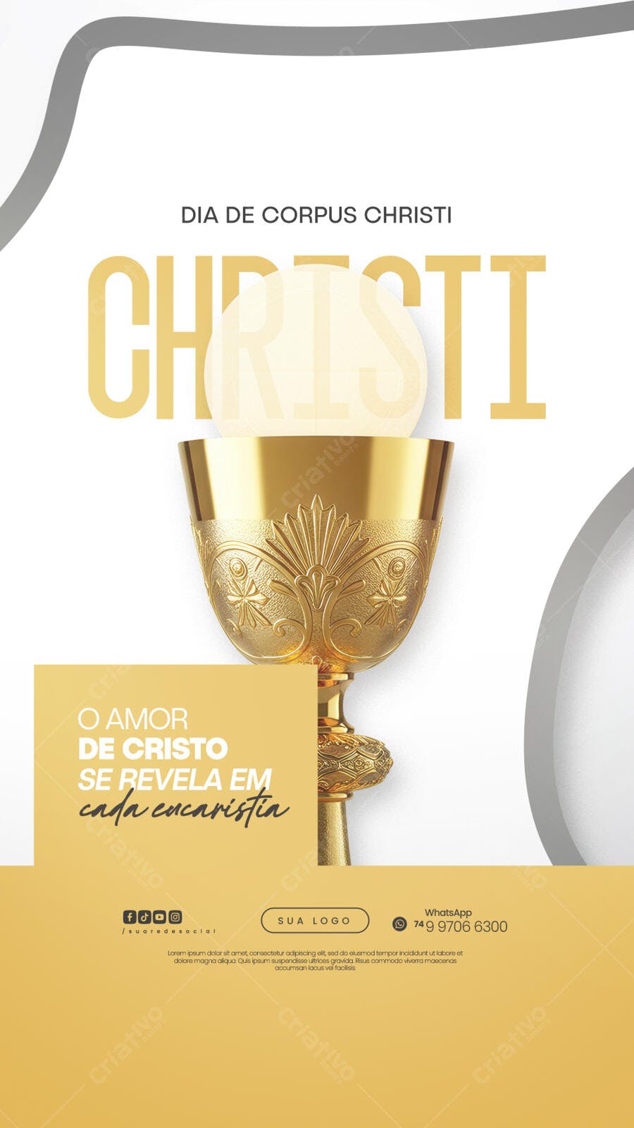 Flyer Dia de Corpus Christi PSD Editável