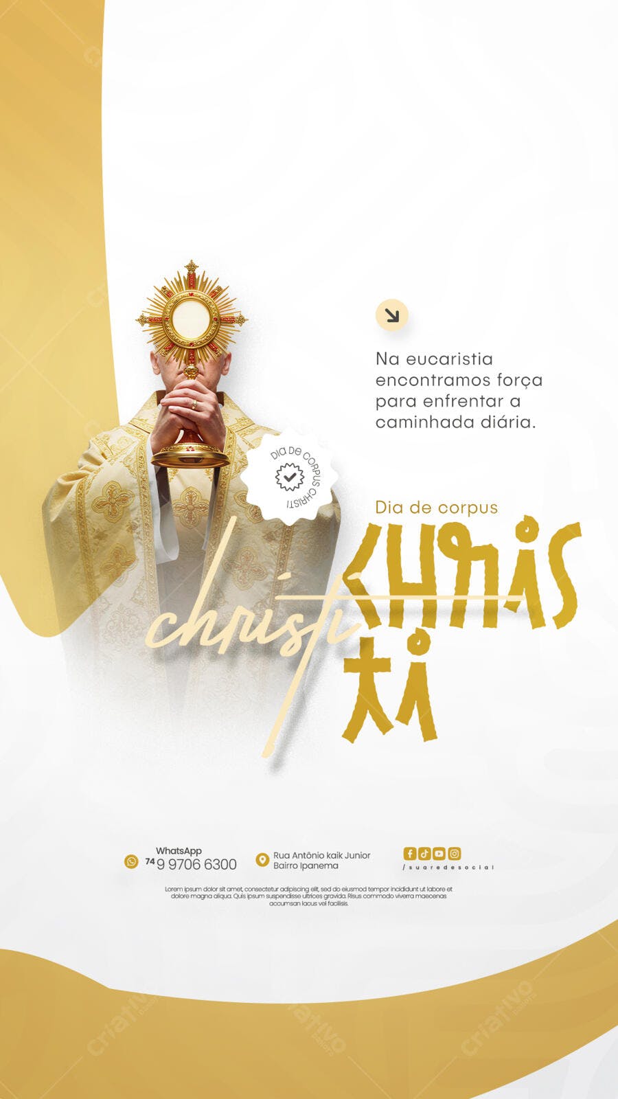 Flyer Dia de Corpus Christi PSD Editável