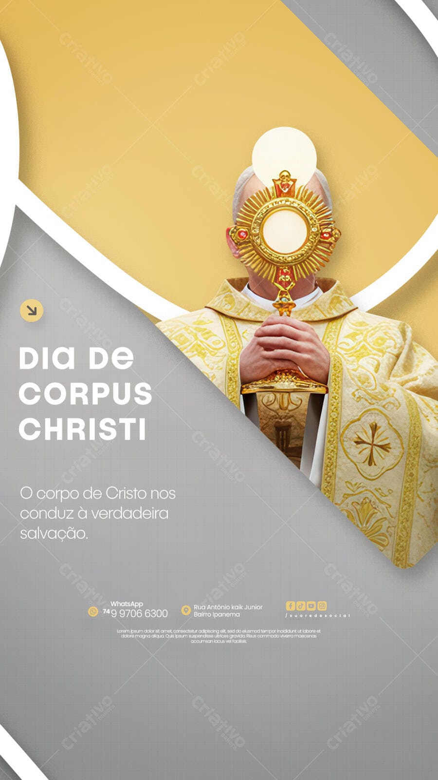 Flyer Dia de Corpus Christi PSD Editável