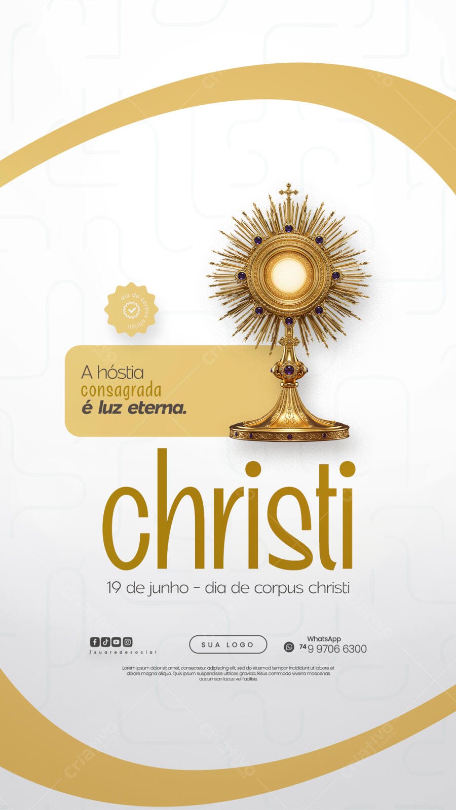 Flyer para Corpus Christi PSD Editável