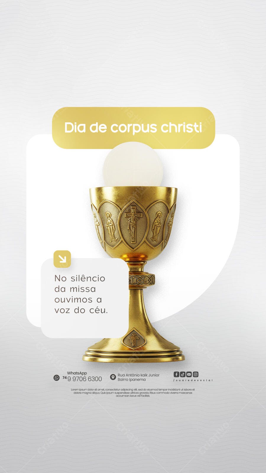 Post para Corpus Christi PSD Editável