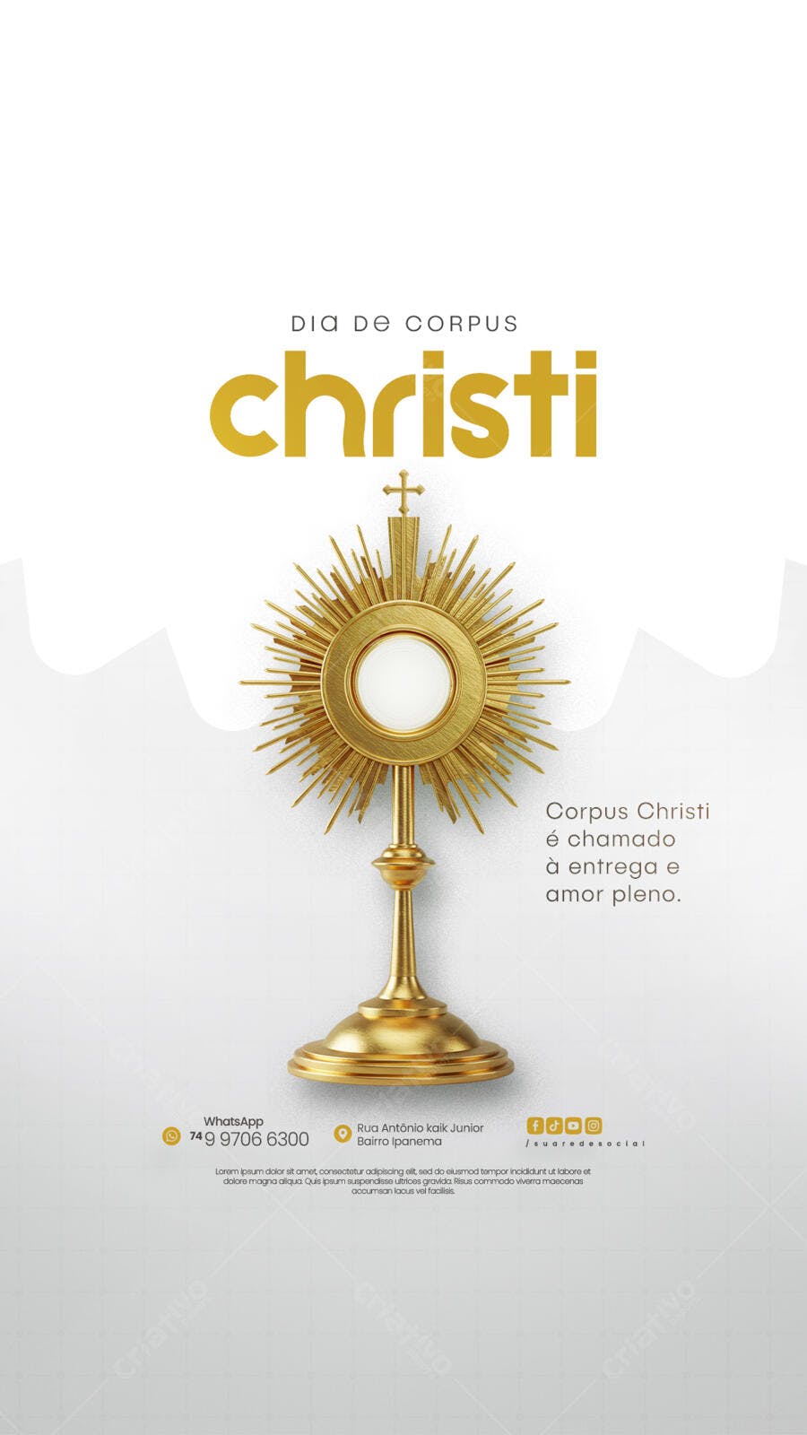 Flyer Dia de Corpus Christi PSD Editável
