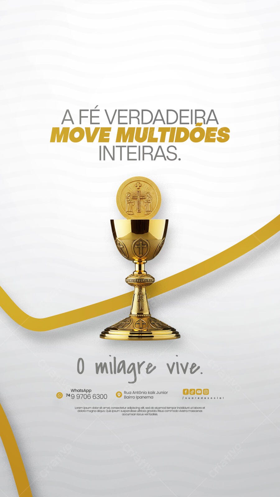 Flyer para Igreja PSD Editável