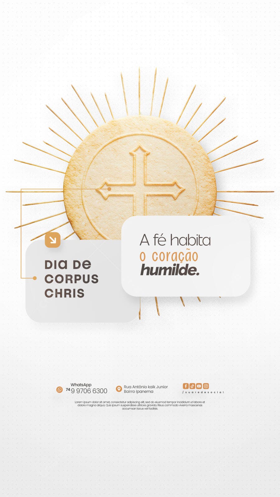 Flyer Dia de Corpus Christi PSD Editável