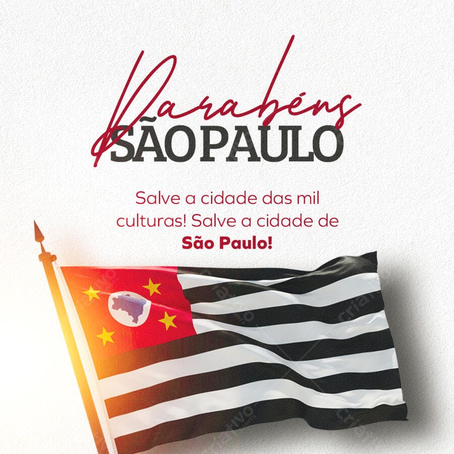 Postagem Aniversário São Paulo PSD Editável
