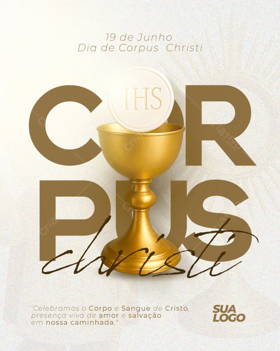 Flyer Dia de Corpus Christi PSD Editável