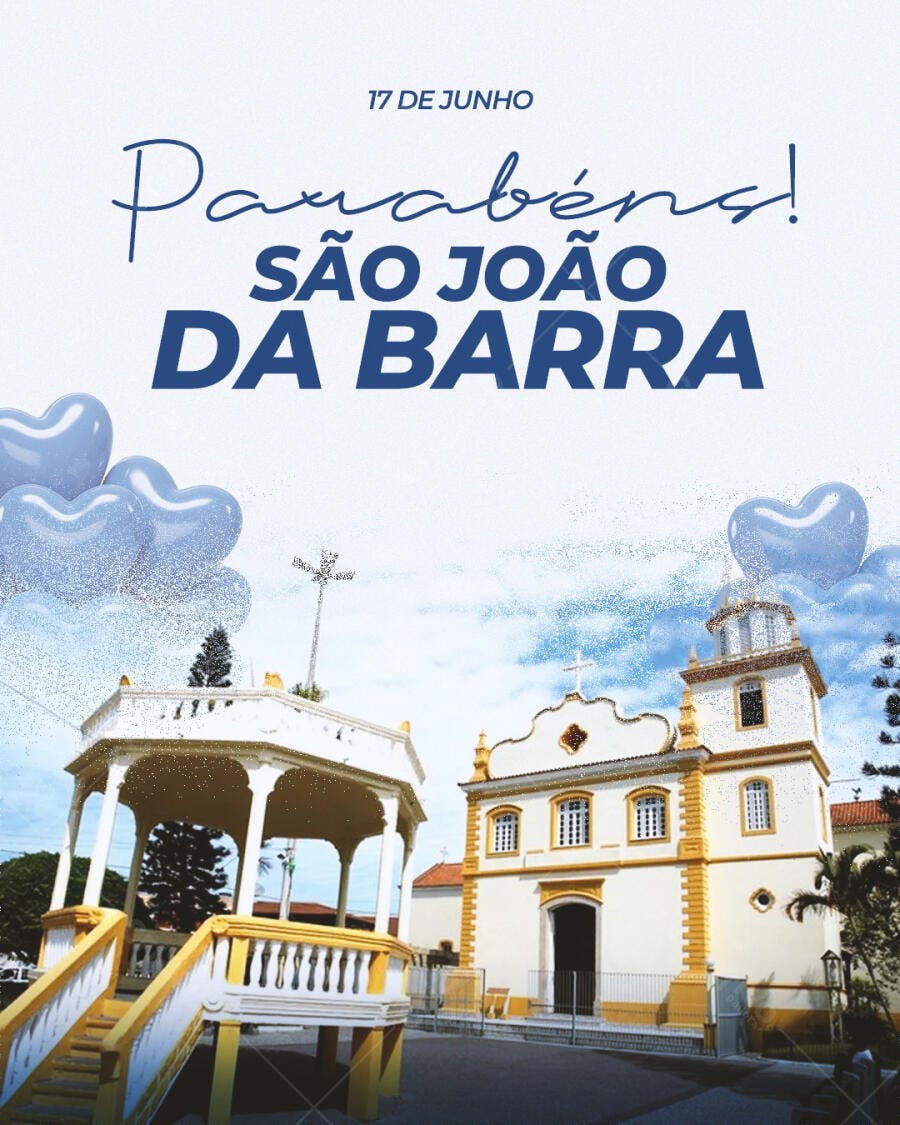 Flyer Aniversário São João da Barra PSD Editável