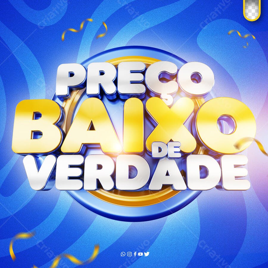 Banner Preço Baixo de Verdade PSD Editável