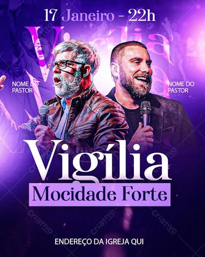 FLYER GOSPEL VIGILIA COM OS JOVENS