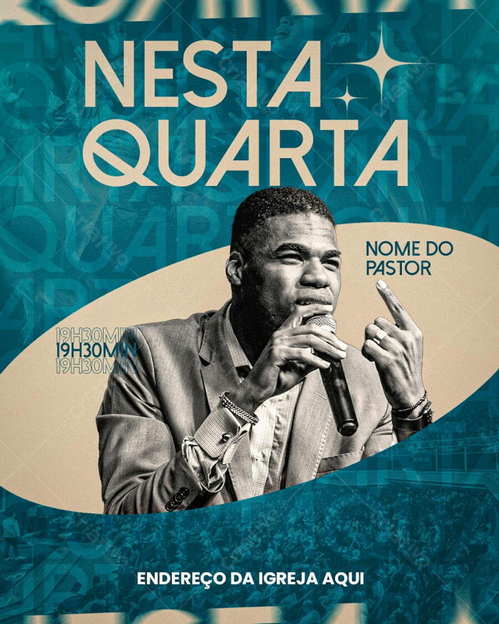 FLYER GOSPEL CULTO DE QUARTA