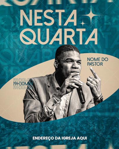 FLYER GOSPEL CULTO DE QUARTA