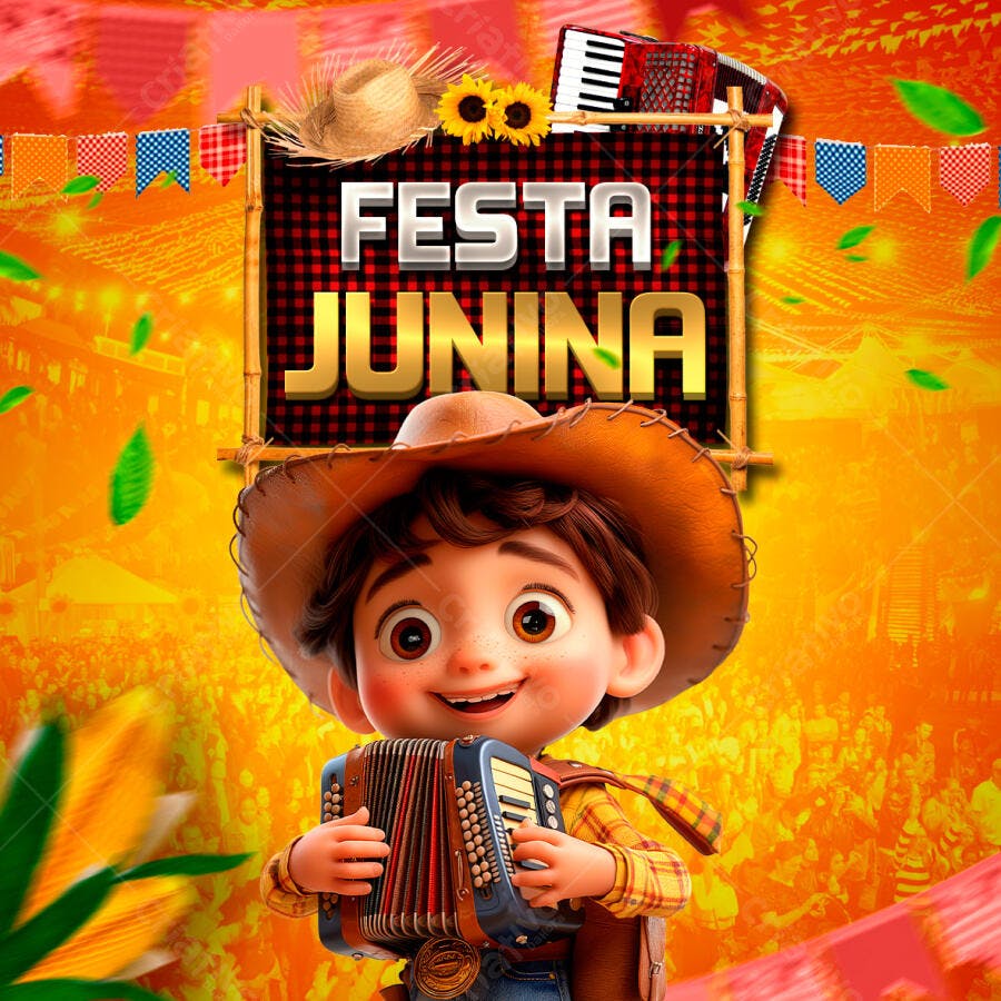 Flyer Festa Junina PSD Editável